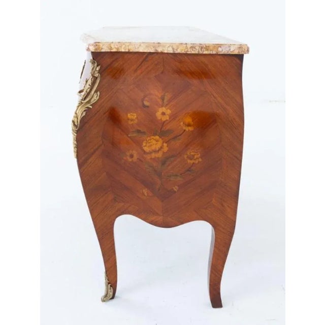 French Empire Commode Bombe Chest of Drawers, 1890s For Sale - Image 4 of 6