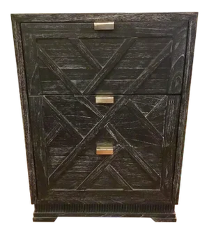 Bungalow 5 Co. Modern Three Draw Black Cara Side Table