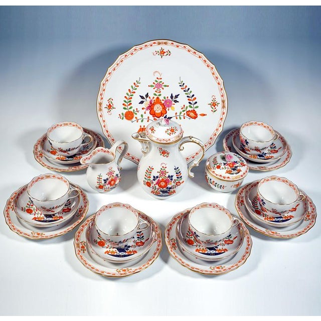 Baroque 20th Century Coffee Set for 6 People from Meissen, Set of 22 For Sale - Image 3 of 11
