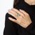 Late 20th Century Late 20th Century Tiffany & Co High Jewelry Green Tourmaline Diamond Ring Tsavorite 18k Platinum, Size 6 For Sale - Image 5 of 8