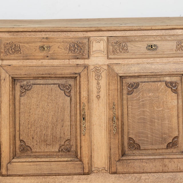 19th Century French Bleached Oak Sideboard Buffet For Sale - Image 11 of 14