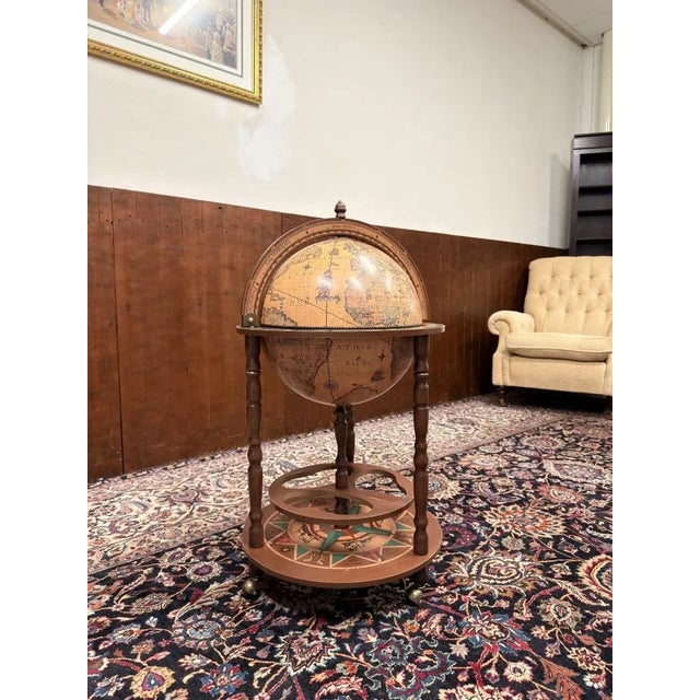 Italian Zoffoli Floor Globe Bar For Sale - Image 3 of 13