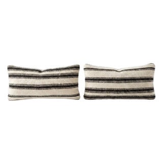 Bohemian Kilim Lumbar Pillow Cover 10'' X 20'' - Set of Two For Sale