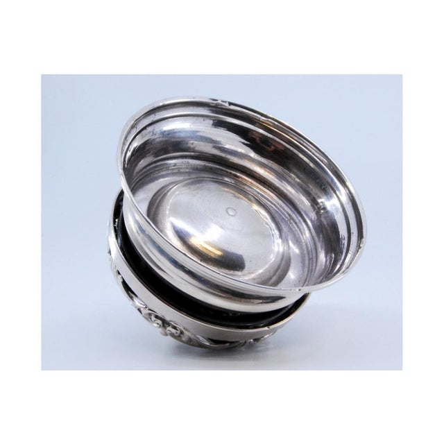 Cut and Embossed Silver Bell with Floral Motifs and Mechanism For Sale - Image 3 of 8