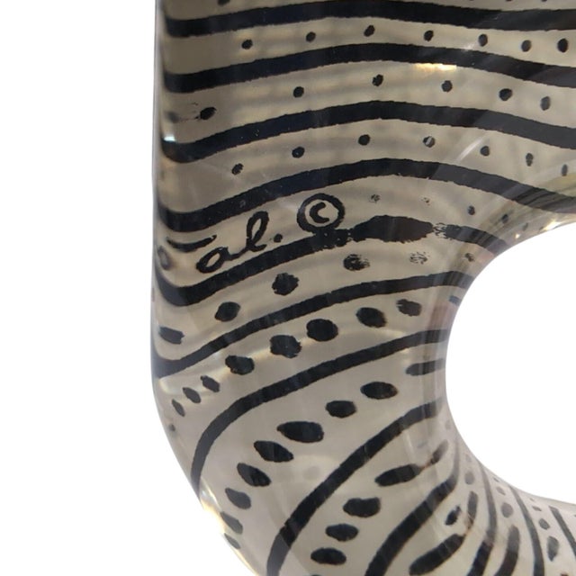 Plastic Abraham Palatnik Set of 2 Cats 1960s Lucite Art Clear/Black Made in Brazil For Sale - Image 7 of 12