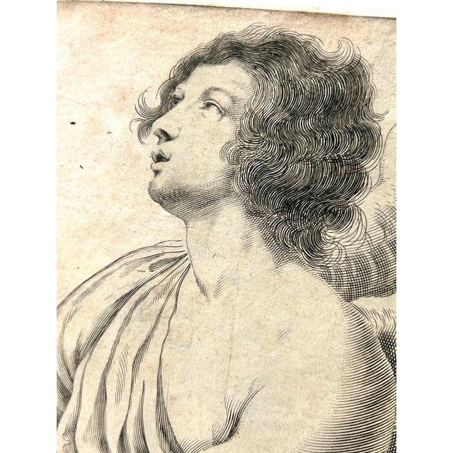 Paper Mid 18th Century Antique Angel Engraving Signed Cavalli For Sale - Image 7 of 12