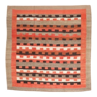 Early 20th Century Zabihi Collection American Navajo Square Tribal Rug - 4'5" x 4'9" For Sale