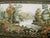 French Country Beautiful Aubusson Tapestry With Charming Country Landscape For Sale - Image 3 of 9