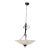 Iridescent Glass & Wrought Iron Flowers Pendant Light For Sale