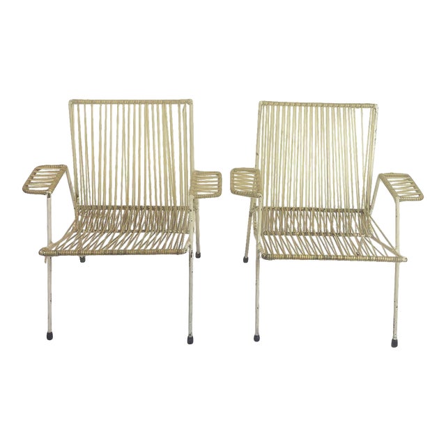 Midcentury Mexican Armchairs in the Style of Clara Porset - a Pair For Sale