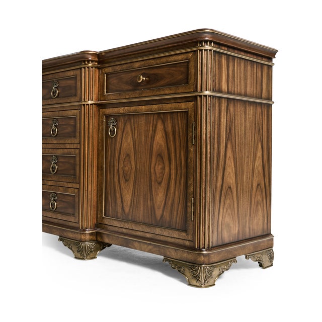 Brass English Traditional Sideboard With Brass Inlay For Sale - Image 8 of 8