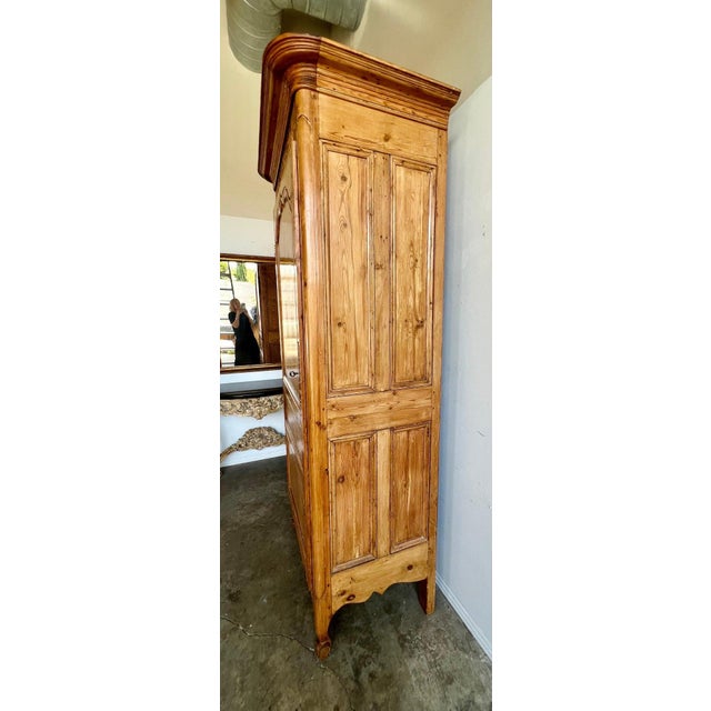 19th Century French Provincial Pine Cabinet With Acanthus Carving For Sale - Image 10 of 12
