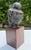 Vintage Asian Bronze Buddha Head on Wood Pedestal For Sale In Naples, FL - Image 6 of 12