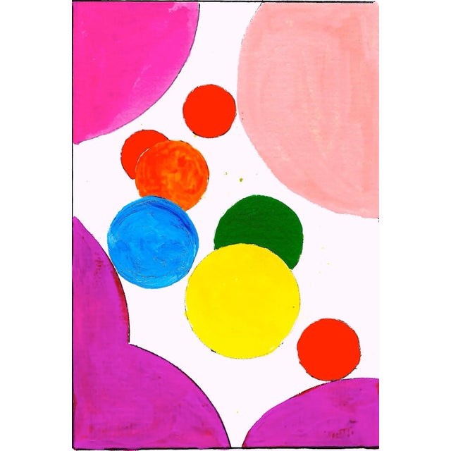 Contemporary "Magenta Dot" Contemporary Modern Abstract Print For Sale - Image 3 of 3