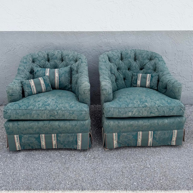 These inviting vintage lounge chairs combine timeless comfort with classic Mid-Century styling. Their generously...