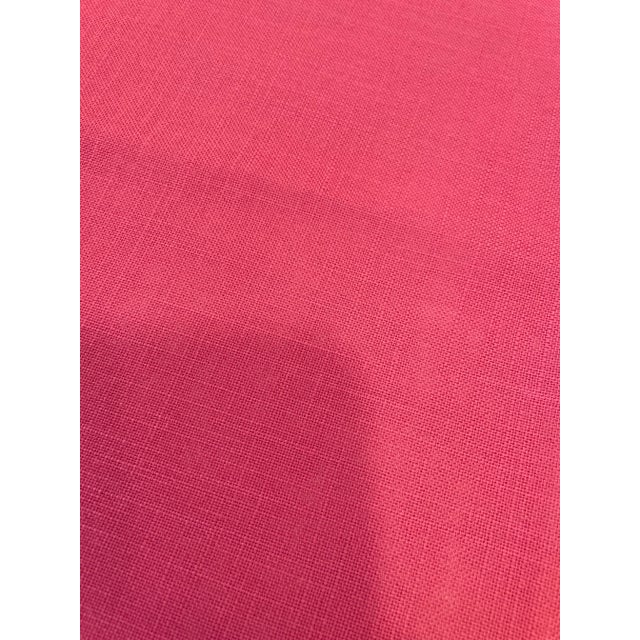 Mid 20th Century Vintage Rose Colored Linen Dinner Napkins - Set of 6 For Sale - Image 5 of 6