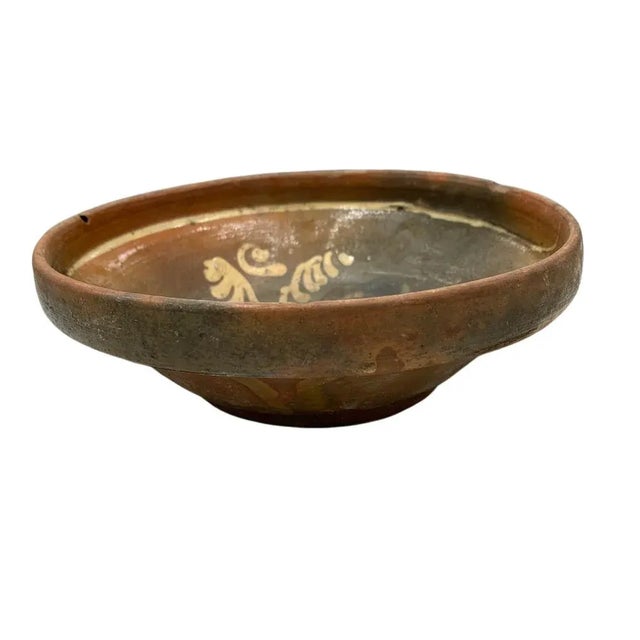 Rustic Vintage Hungarian Folk Art Decorative Bowl For Sale - Image 3 of 6