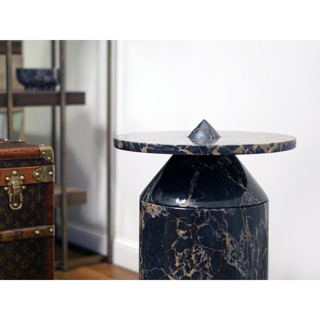 Modern Handcrafted Coffee Table in Italian Marble by Karen Chekerdjian For Sale - Image 6 of 12
