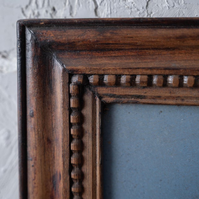 Sky Blue Chinese Reverse Glass Portrait of a Beauty With Fan, Circa 1880 For Sale - Image 8 of 9