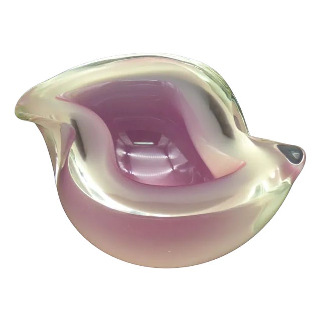 Murano Glass Ashtray in Pink by Archimede Seguso, 1950s For Sale