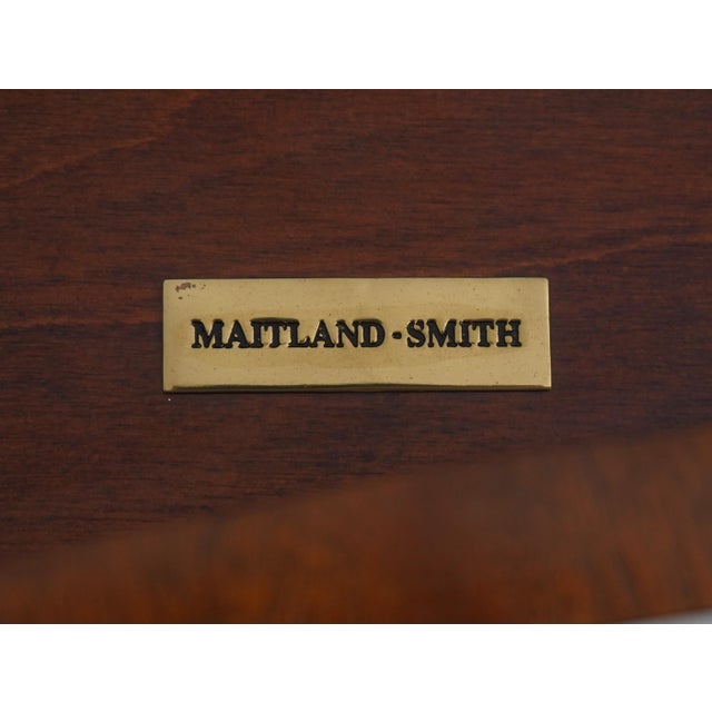 Maitland Smith Mahogany Nathan Console Table W. 2 Drawers For Sale - Image 17 of 18