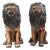 Large Cat Castings Bronze Lion Gatekeeper Statues, Set of 2 For Sale
