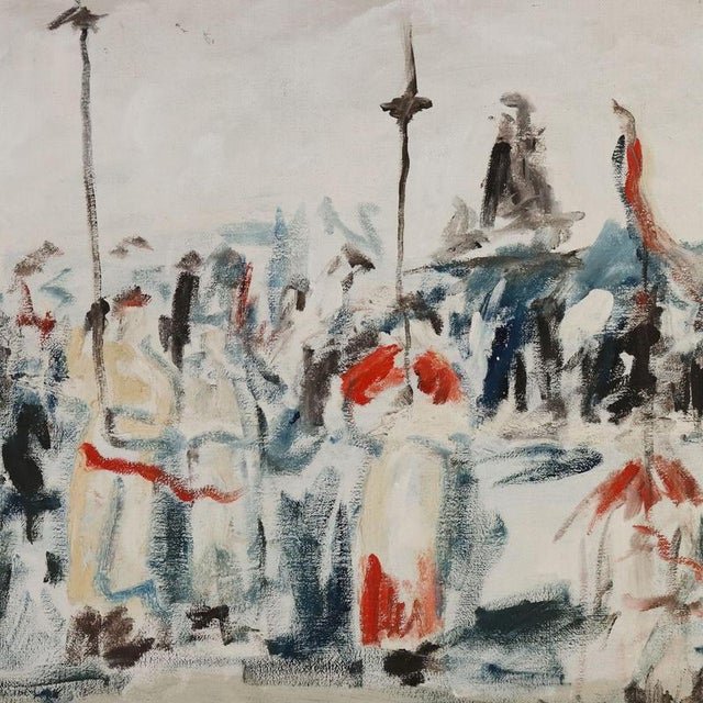 Fernando Wamprechts, Figurative Composition, Oil Painting on Canvas, Framed For Sale - Image 3 of 12