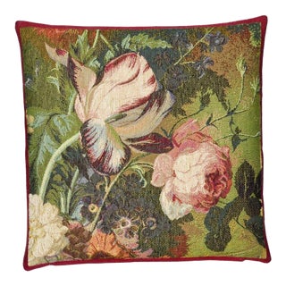 Tulip Tapestry Cushion With Feather Filler - 46x46cm (18"x18") For Sale