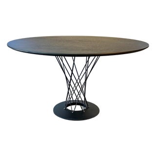 Vintage Mid Century 47" Round Cyclone Dining Table For Sale