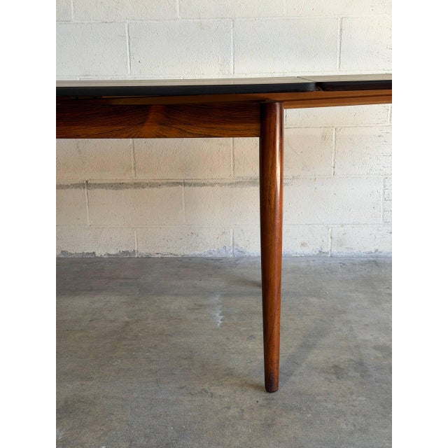 Rosewood Extension Large Wooden Dining Table Denmark Mid-Century Modern 1960s For Sale In Los Angeles - Image 6 of 11