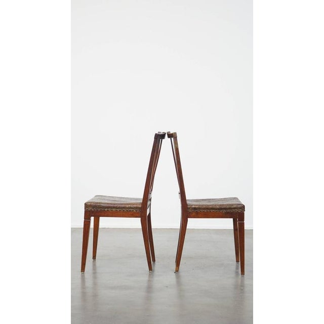 Dutch Leather Dining Room Chairs, Set of 6 For Sale - Image 6 of 18