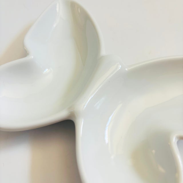 White Ceramic Butterfly Tray For Sale In San Francisco - Image 6 of 12