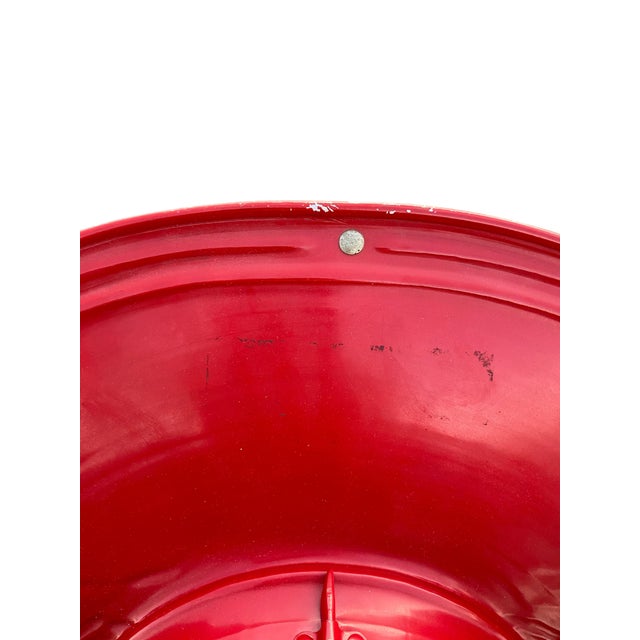 Vintage Cairns & Bro. Metal & Leather Firefighter's Helmet 350 Senator "Fireman's Fund" For Sale - Image 13 of 15