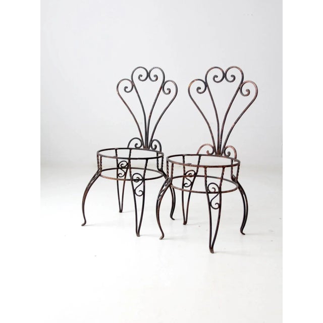 Vintage Metal Garden Chairs Pair Chairish