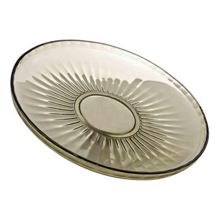 Vintage Art Glass Plate, 1970s For Sale