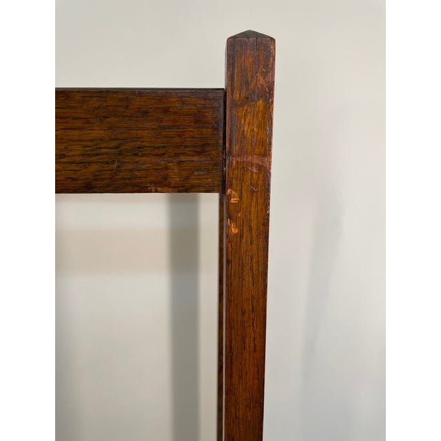1920s Antique Mission Style Oak Umbrella Stick Stand For Sale - Image 13 of 17