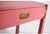 Wood 1970s Campaign Desk by Bernhardt in Pink - Newly Painted For Sale - Image 7 of 13