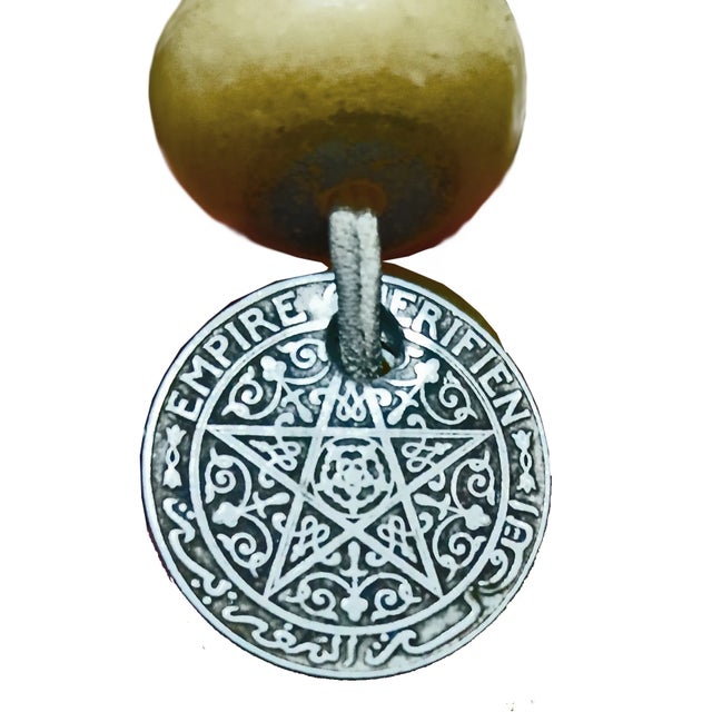 Berber Copal Amber and Silver Necklace, Early 20th Century For Sale - Image 10 of 12