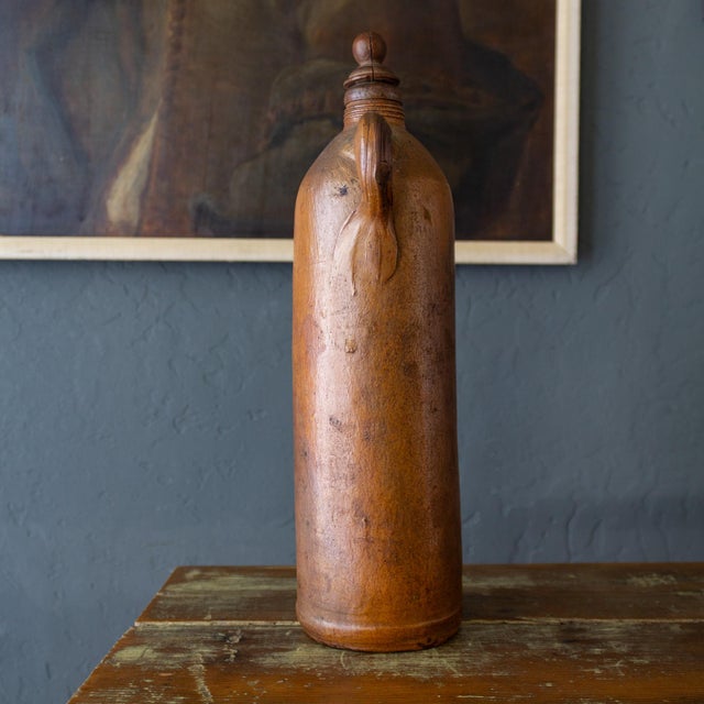 Wood 19th Century German Salt Glazed Water Jug From Roisdorf Mineral Spring For Sale - Image 7 of 14