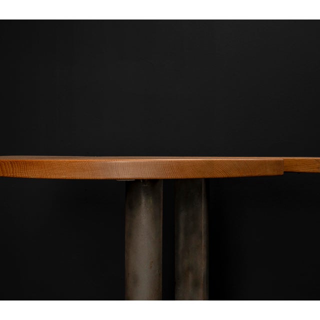 Brown Postmodern Style Steel and Oak Console Tables, 1980s, Set of 2 For Sale - Image 8 of 18