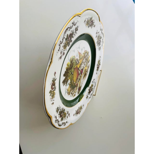 1950s Vintage Ascot Service Plate by Wood and Sons England Decorative Wall Plate For Sale - Image 5 of 6
