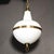Mid-Century Modern Murano Glass & Brass Banded Detailed Pendant Chandelier For Sale - Image 14 of 18