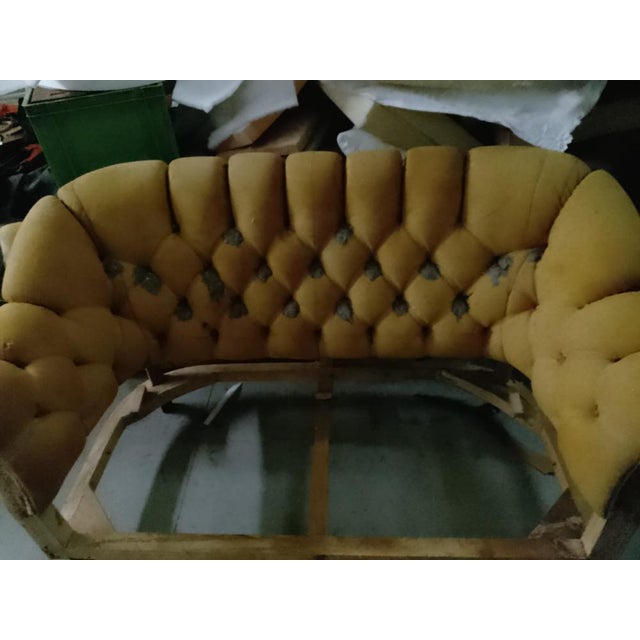 Maroon Sofa in Fan Leather For Sale - Image 8 of 10