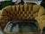 Maroon Sofa in Fan Leather For Sale - Image 8 of 10