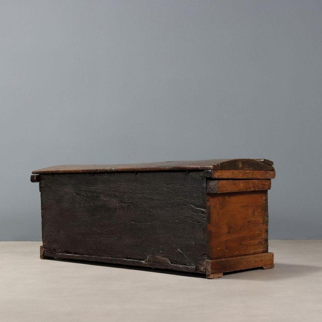 Antique Poplar Chest with Painted Interior, Italy, 18th Century For Sale - Image 12 of 14