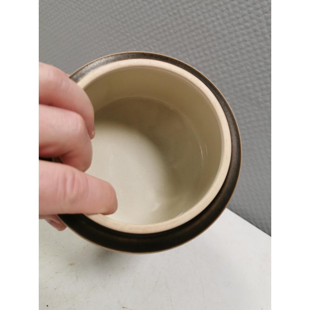 Ceramic Tobacco Jar with Rosewood Lid from JHQ, Denmark, 1960s For Sale - Image 14 of 17