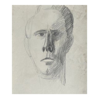 1940s Frank Wallace Self Portrait Drawing For Sale