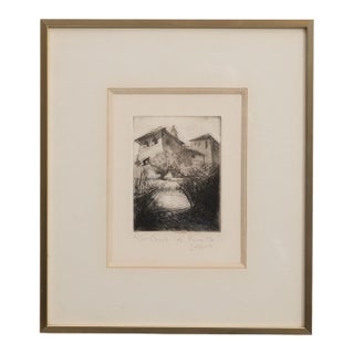 Mid 20th Century France Sienna Wood Painting For Sale