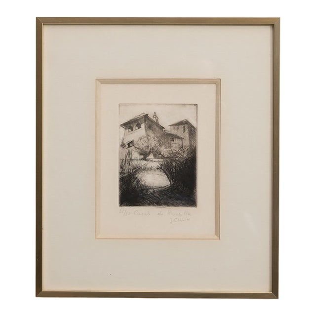 Mid 20th Century France Sienna Wood Painting For Sale