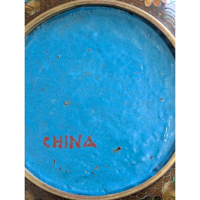 Metal Antique Chinese Cloisonne on Bronze Brush-Wash Bowl (Late Qing) For Sale - Image 7 of 7